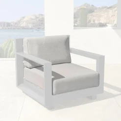 MOBELLIA Housses de coussin de remplacement pour Fauteuil Elba Gris clair Hot