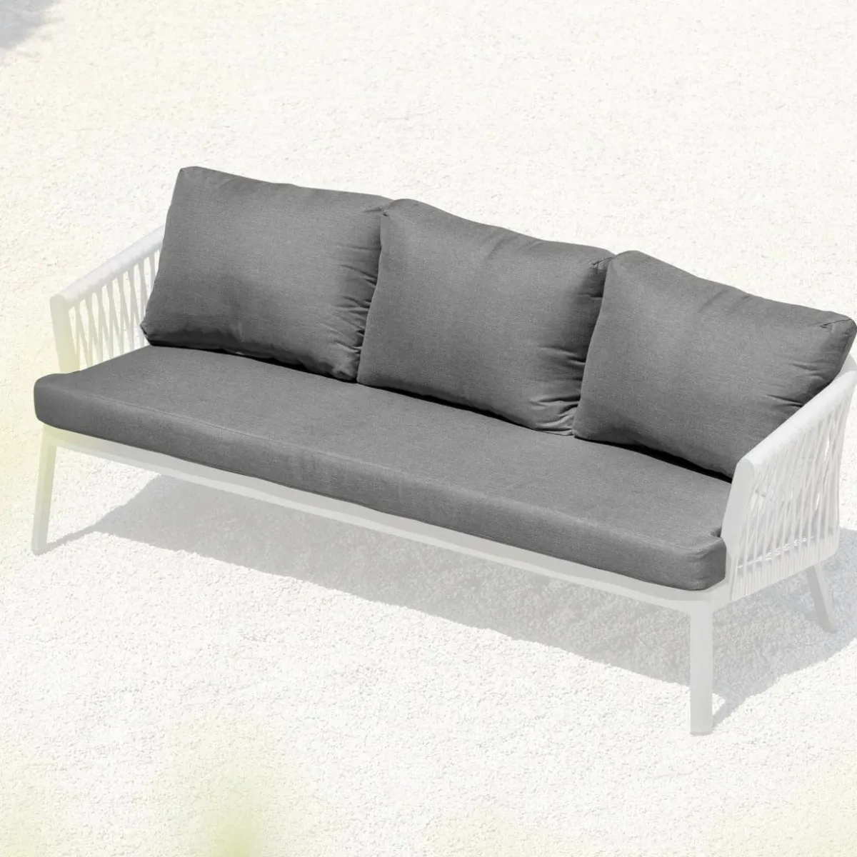 MOBELLIA Housses de coussin de remplacement pour Canapé 3 places Amalfi Gris Anthracite Clearance