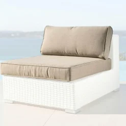 MOBELLIA Housses de coussin de remplacement pour Chauffeuse Palma Taupe Clearance