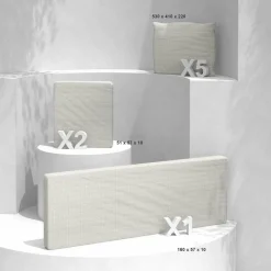 MOBELLIA Housses de coussin de remplacement pour salon de jardin Calvi 5 places - Beige Outlet