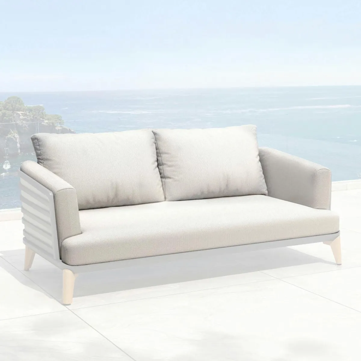 MOBELLIA Housses de coussin de remplacement pour Canapé 2 places Monte Carlo Gris clair Online