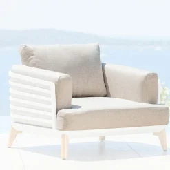 MOBELLIA Housses de coussin de remplacement pour Fauteuil Monte Carlo Taupe Outlet