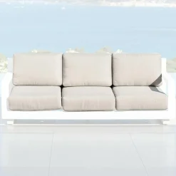 MOBELLIA Housses de coussin de remplacement pour Canapé 3 places Elba Taupe Outlet