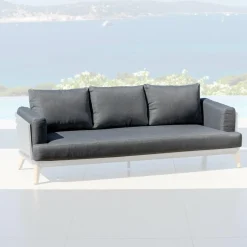 MOBELLIA Housses de coussin de remplacement pour Canapé 3 places Monte Carlo Gris Anthracite Outlet