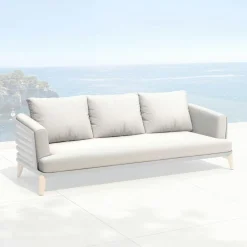 MOBELLIA Housses de coussin de remplacement pour Canapé 3 places Monte Carlo Gris clair Best