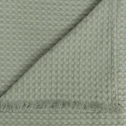 ATMOSPHERA Jeté de lit coton (130 x 180 cm) Widdy céladon Vert Hot