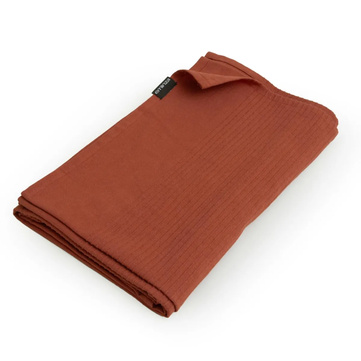 EMINZA Jeté de lit coton tissé (130 x 160 cm) Léa Terracotta Clearance