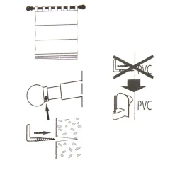 LUANCE Kit de 2 tringles extensibles ovales (40 à 60 cm) Blanc Outlet