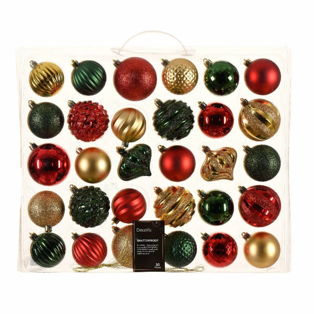 KAEMINGK Kit de décoration de sapin de Noël Agéna , Rouge et Or Vert sapin Discount