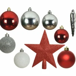KAEMINGK Kit de décoration de sapin de Noël Novae multi Blanc / Rouge Online