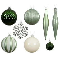 KAEMINGK Kit de décoration de sapin de Noël Christmas et blanc laine Vert matcha Outlet