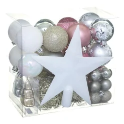 Feeric Lights & Christmas Kit de décoration de sapin de Noël Aspen Blanc/ Rose New