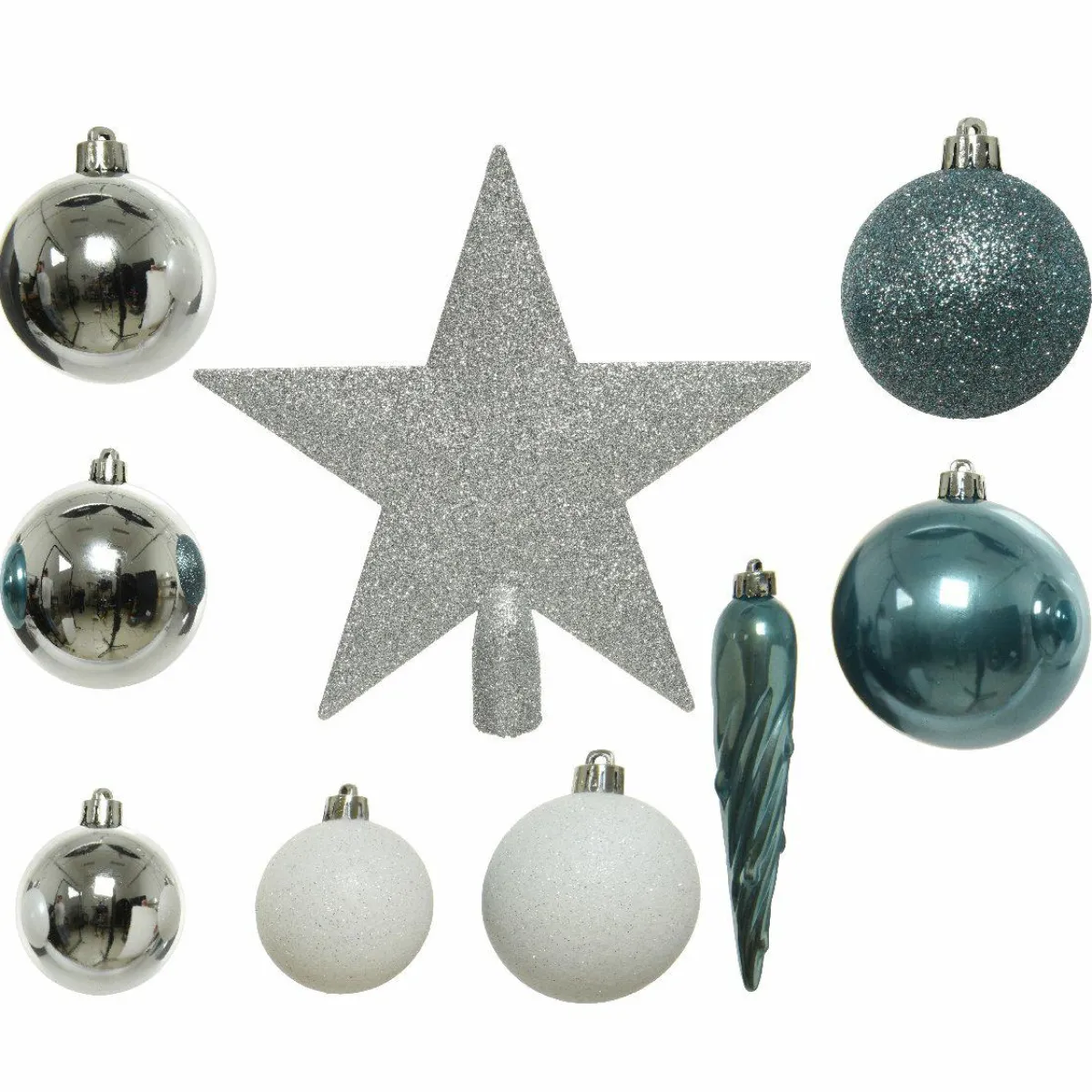 KAEMINGK Kit de décoration de sapin de Noël Novae multi Bleu glacier Online