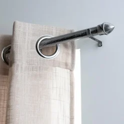 LUANCE Kit de tringle extensible (85 à 135 cm) Bistrot et noir Argent Sale