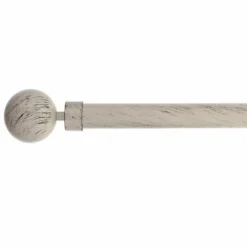 LUANCE Kit de tringle extensible (L210 - L380 cm / D28 mm) Gaia et noir Ivoire Outlet