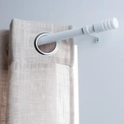 LUANCE Kit de tringle extensible (135 à 225 cm) Cylindre strié Blanc Online