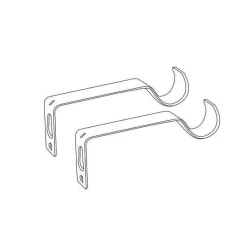 LUANCE Kit de tringle extensible (L120 - L210 cm / D19 mm) Villalouise laqué Blanc Clearance