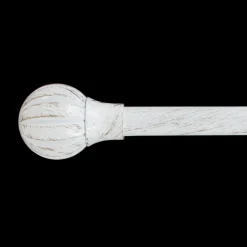 LUANCE Kit de tringle extensible (L210 - L380 cm / D19 mm) Touch of Zen et Or Blanc