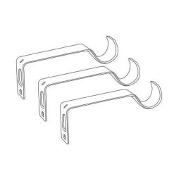 LUANCE Kit de tringle extensible (L210 - L380 cm / D19 mm) Villalouise laqué Blanc Hot