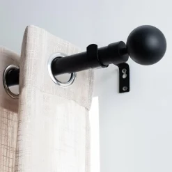 LUANCE Kit de tringle extensible (L210 - L380 cm / D28 mm) Gaïa Noir Outlet