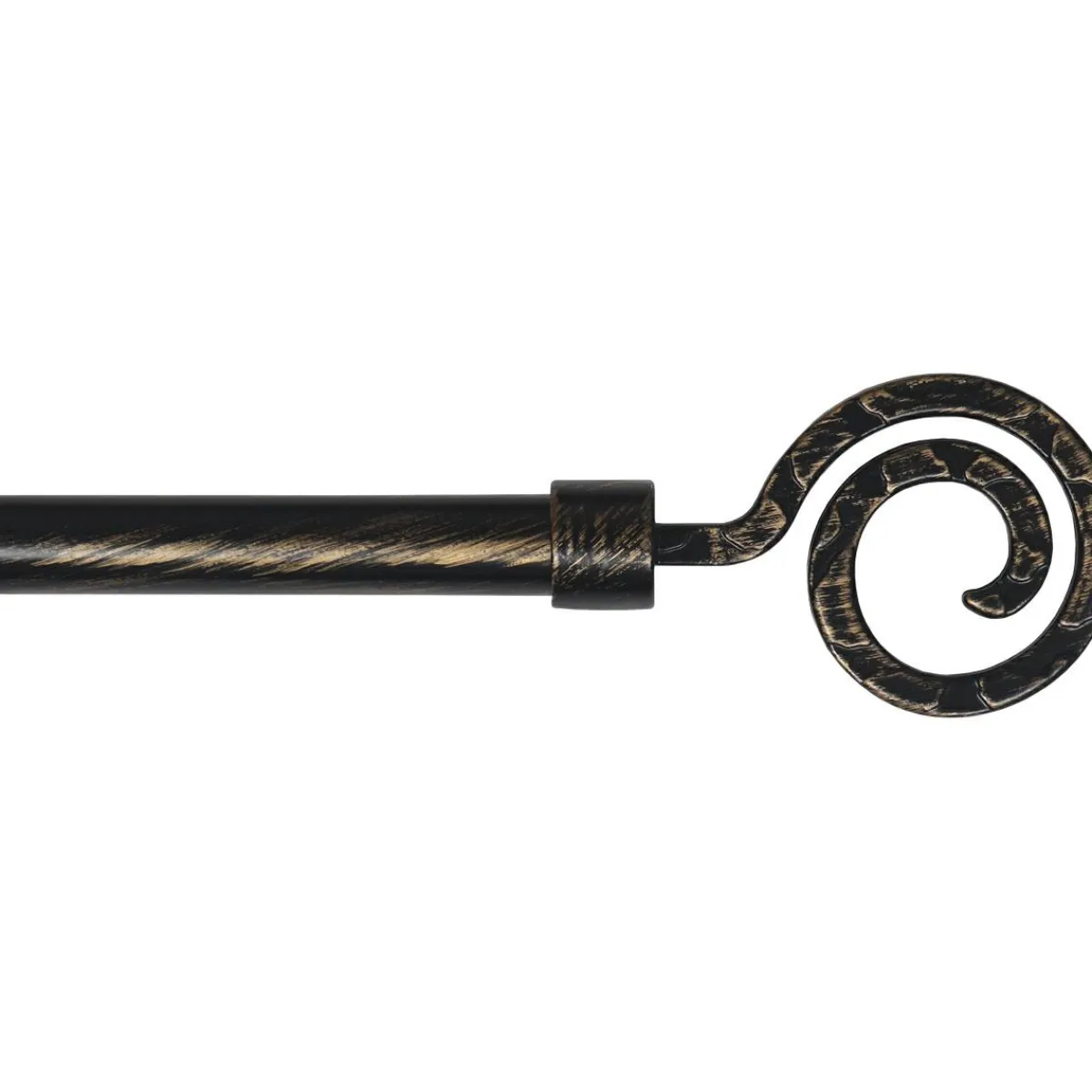 LUANCE Kit de tringle rideau extensible (L210 - L380 cm / D19 mm) Demeure Noir Outlet