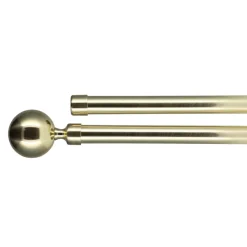 LUANCE Kit de tringle rideau extensible double barres (L210 - L380 cm / D19 mm) Paloma Or Outlet