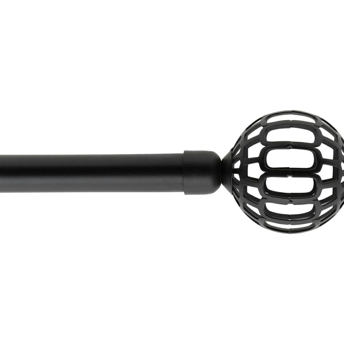 LUANCE Kit de tringle rideau extensible (L120 - L210 cm / D19 mm) Facette mat Noir Online