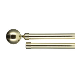 LUANCE Kit de tringle rideau extensible double barres (L120 - L210 cm / D19 mm) Paloma Or Clearance