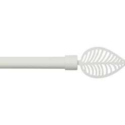 LUANCE Kit de tringle rideau extensible (L120 - L210 cm / D19 mm) Amazonia mat Blanc Outlet