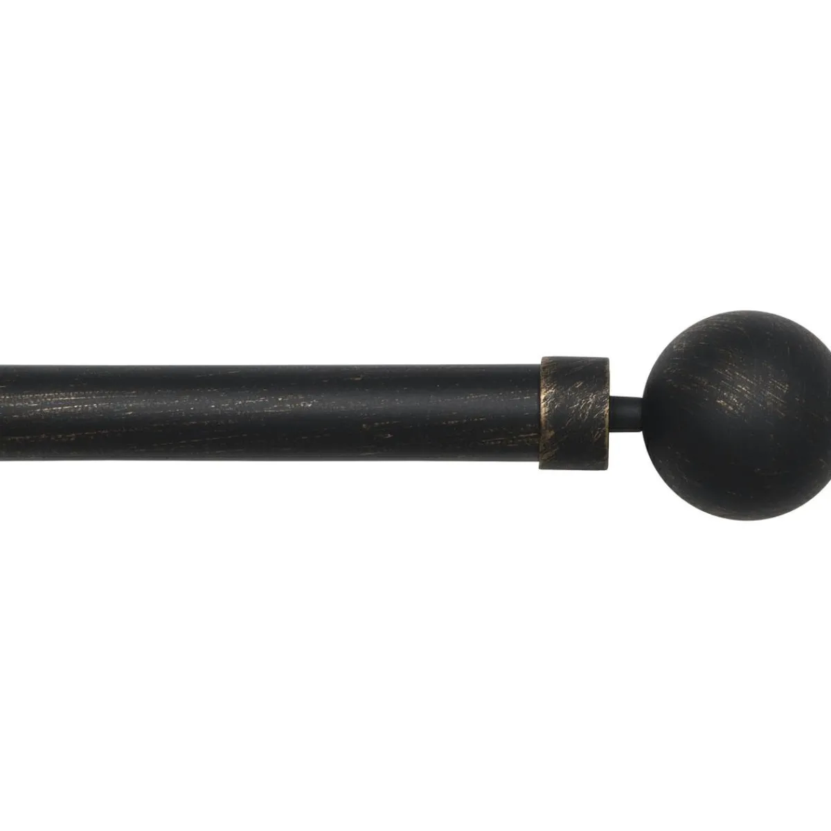 LUANCE Kit de tringle rideau extensible (L120 - L210 cm / D28 mm) Gaïa Noir et Or Hot