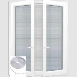 LUANCE Kit moustiquaire fenêtre (180 x 170 cm) Blanc