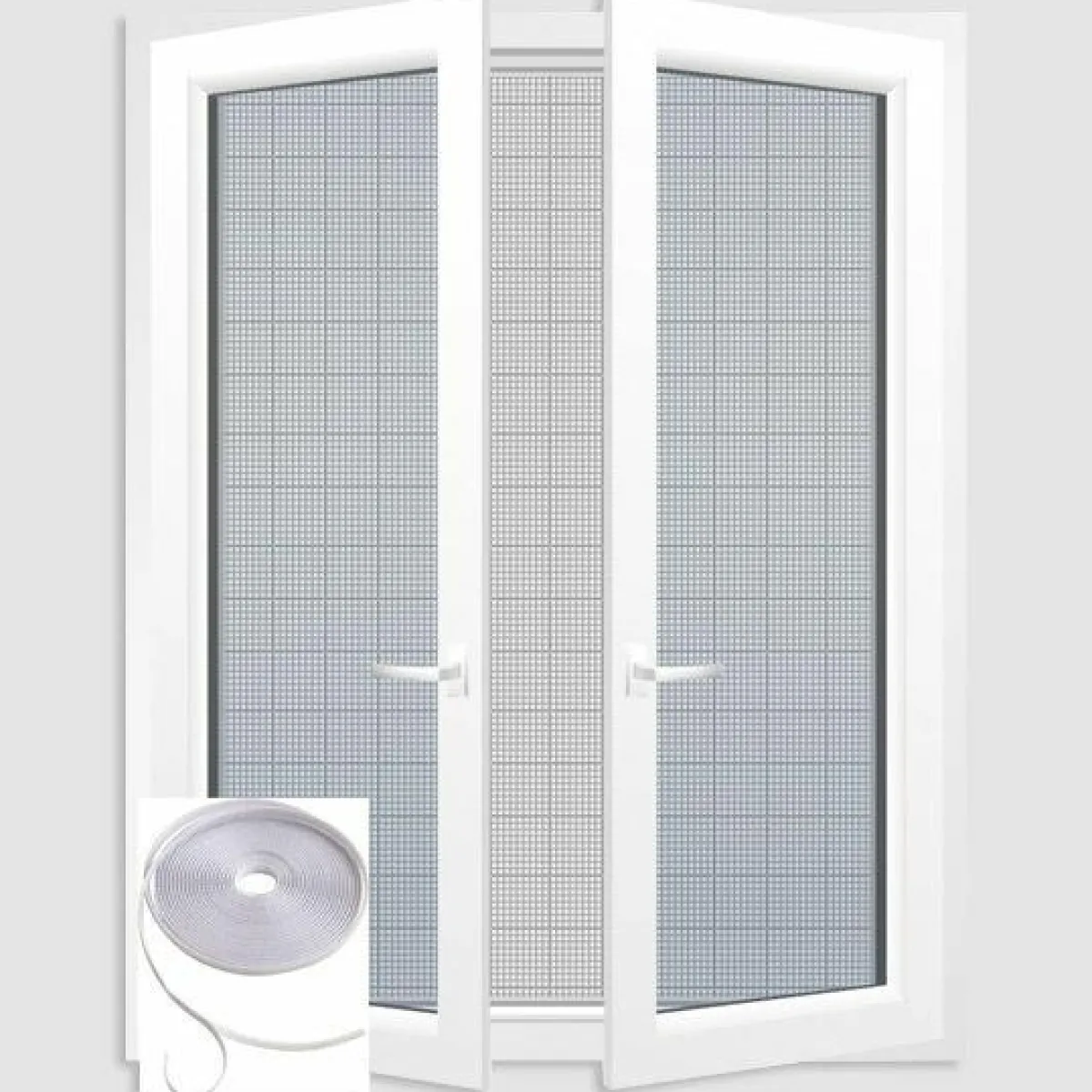 LUANCE Kit moustiquaire fenêtre (130 x 150 cm) Blanc Discount