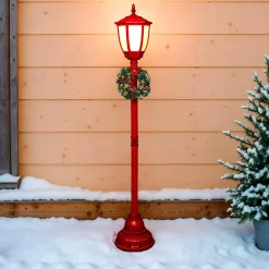 Feeric Lights & Christmas Lampadaire de Noël illuminé (H185 cm) London et Blanc chaud Rouge New