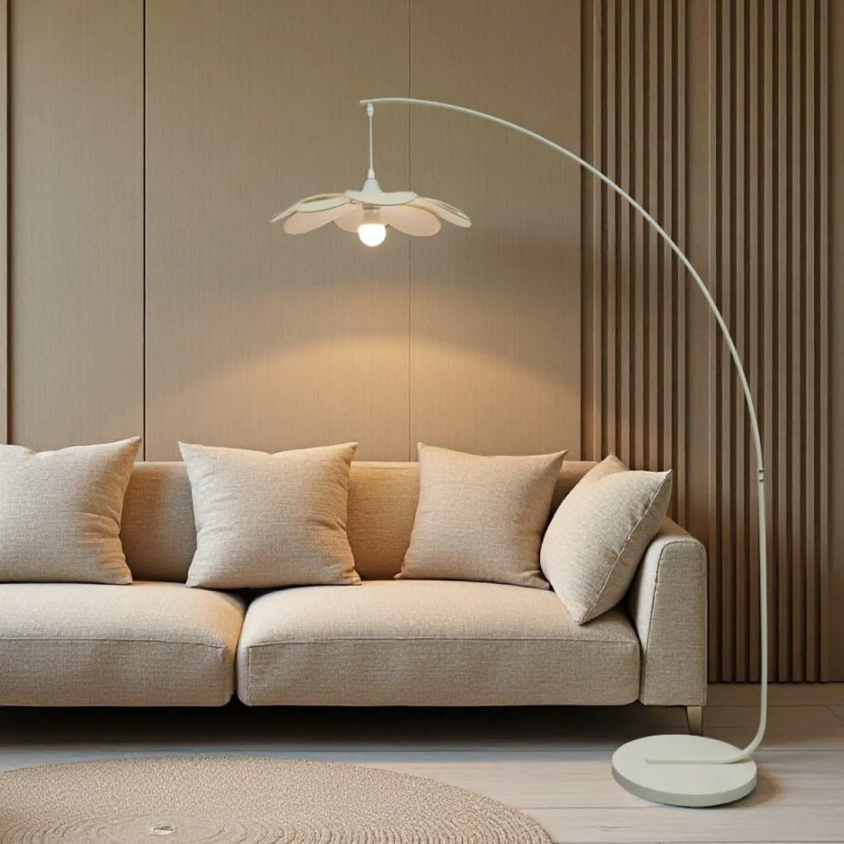 EMINZA Lampadaire design pétale (H156 cm) Teruel Beige Online