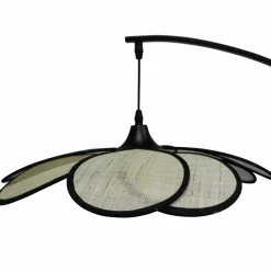 EMINZA Lampadaire design pétale (H156 cm) Teruel Noir Hot