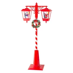 KAEMINGK Lampadaire double illuminé 66 LED (H188 cm) Noël Magique Rouge Best