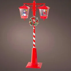 KAEMINGK Lampadaire double illuminé 66 LED (H188 cm) Noël Magique Rouge Best