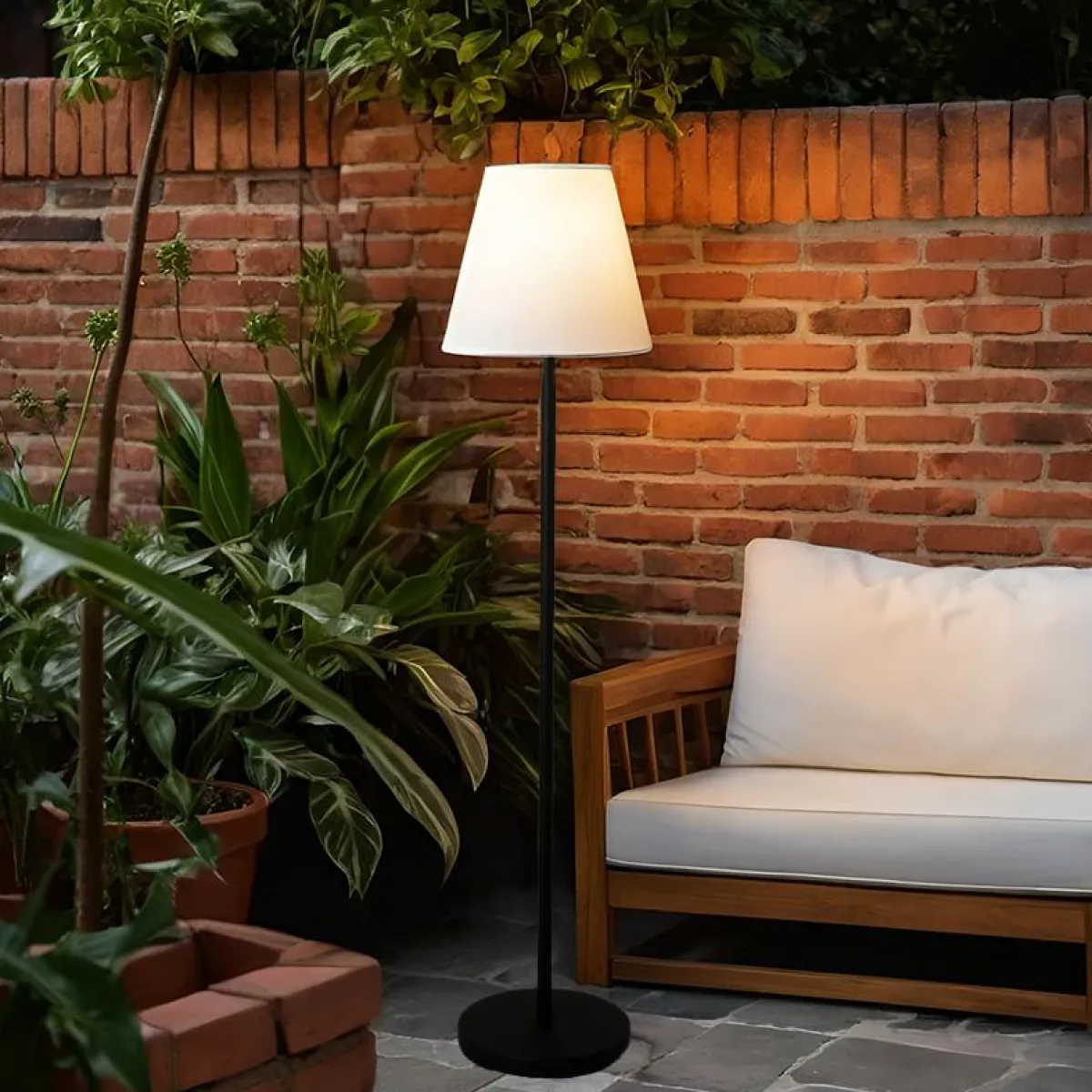 #N/A Lampadaire extérieur sans fil rechargeable USB LED (H150 cm) Brooklyn Noir Online