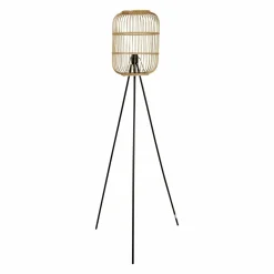 OSTARIA Lampadaire sur trépied bambou (H152 cm) Hanoi beige Naturel New