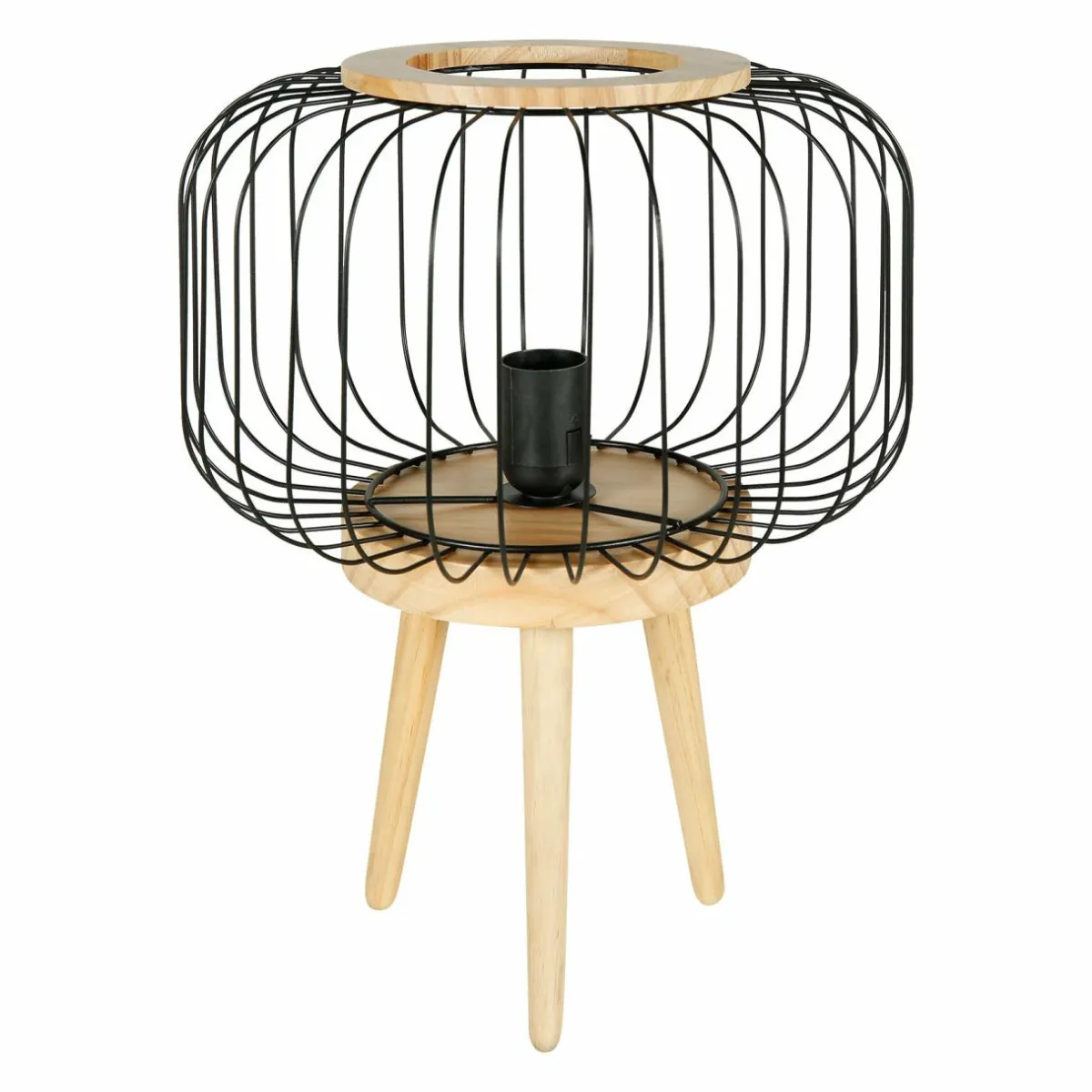 OSTARIA Lampe à poser bois et métal (H38 cm) Cicerone Noir Sale