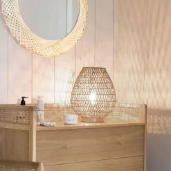 ATMOSPHERA Lampe à poser bois et papier (H35,5 cm) Etel Naturel Online
