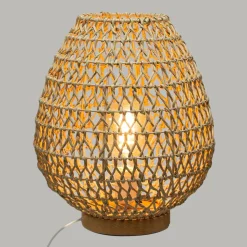 ATMOSPHERA Lampe à poser bois et papier (H35,5 cm) Etel Naturel Online