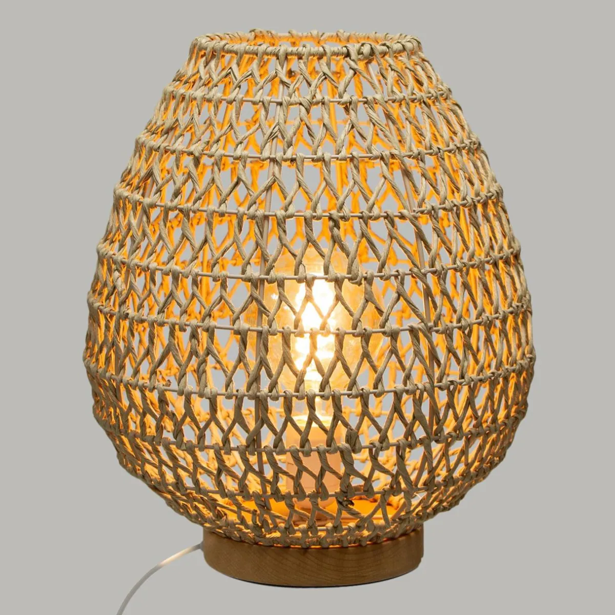 ATMOSPHERA Lampe à poser bois et papier (H35,5 cm) Etel Naturel Online