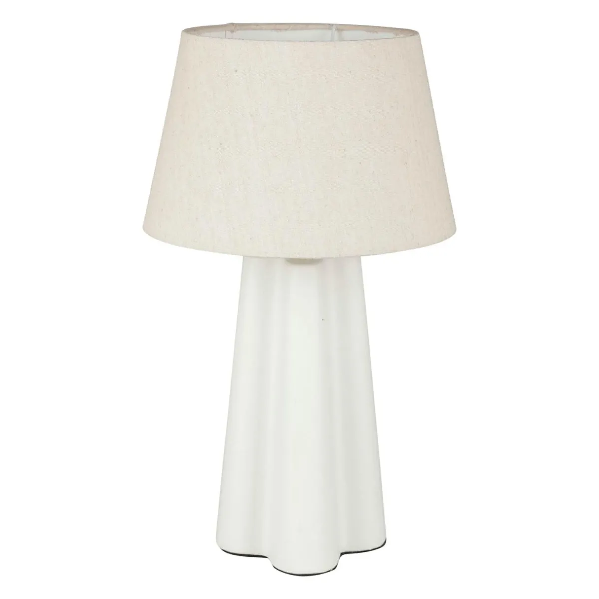 OSTARIA Lampe à poser céramique et coton (H45 cm) Cezanne he Blanc Best