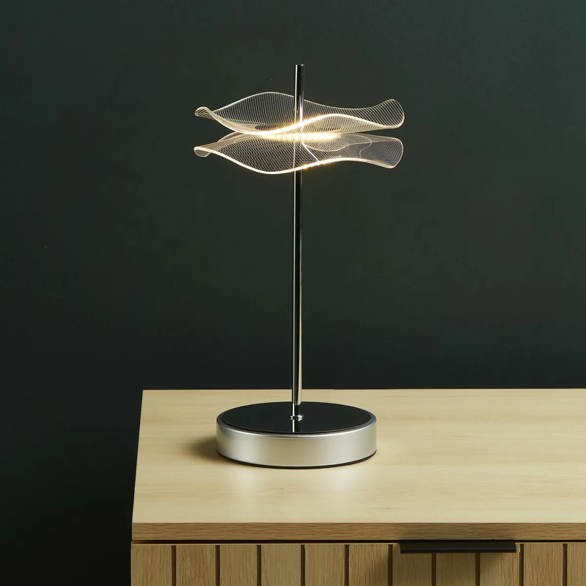 OSTARIA Lampe à poser design LED (H20 cm) Stellar Argent Discount