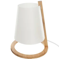 ATMOSPHERA Lampe à poser en bois (H26 cm) Roni he Blanc Best