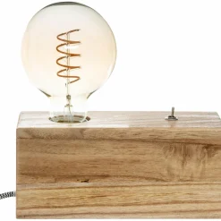 ATMOSPHERA Lampe à poser en bois (H8 cm) Tibu Naturel Clearance
