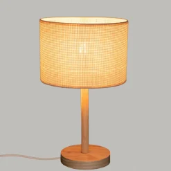 ATMOSPHERA Lampe à poser en bois (H42 cm) Della Beige Online
