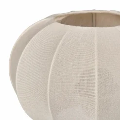 OSTARIA Lampe à poser en coton (H36 cm) Mira Bois foncé Naturel Clearance