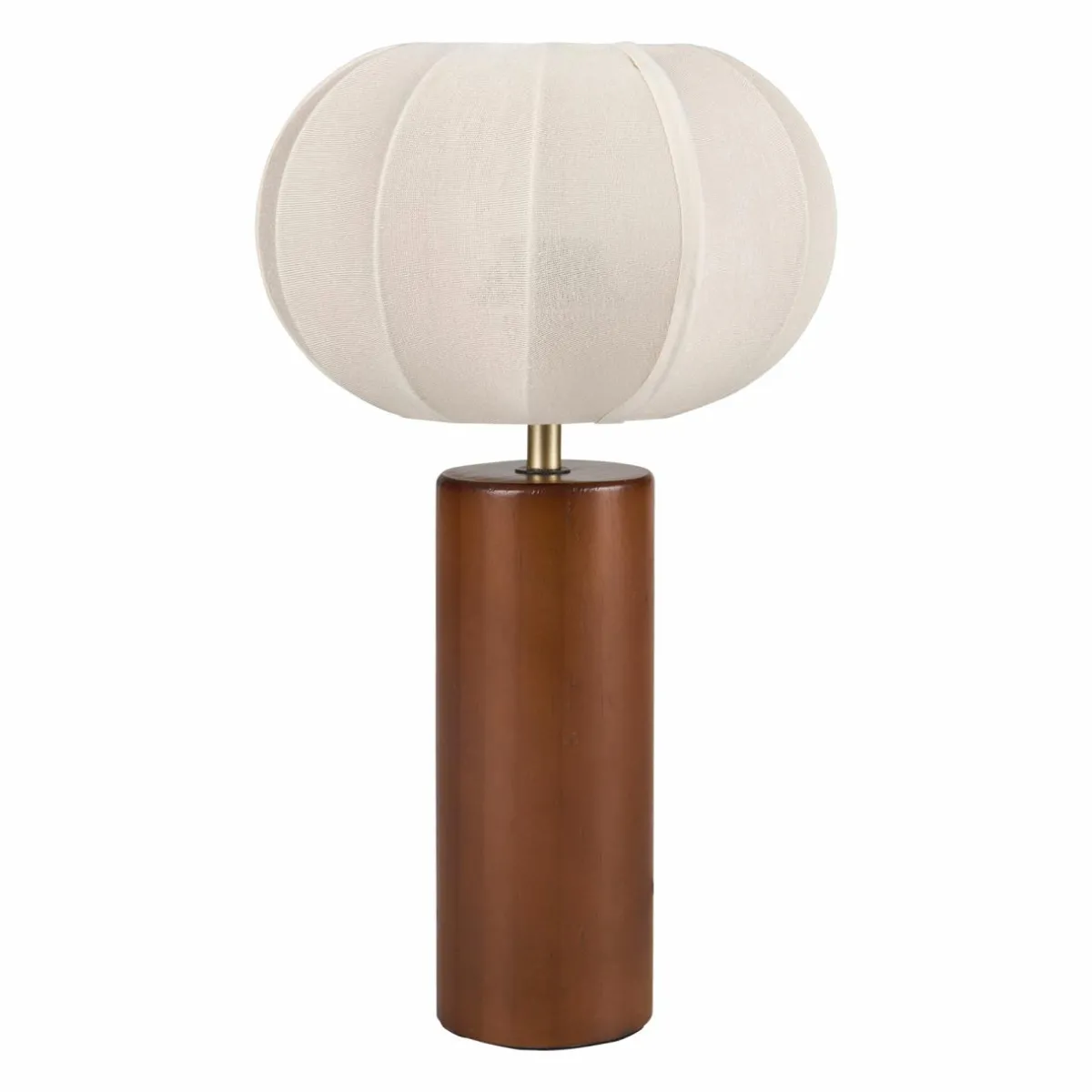OSTARIA Lampe à poser en coton (H36 cm) Mira Bois foncé Naturel Clearance